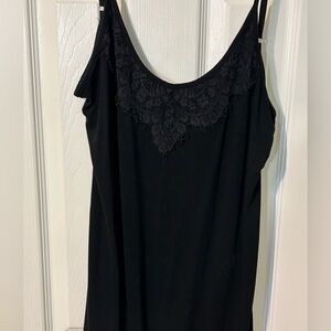 Monoreno Dress Women’s L Black Stretch Spaghetti Adjustable Strap Cami Mini Slip